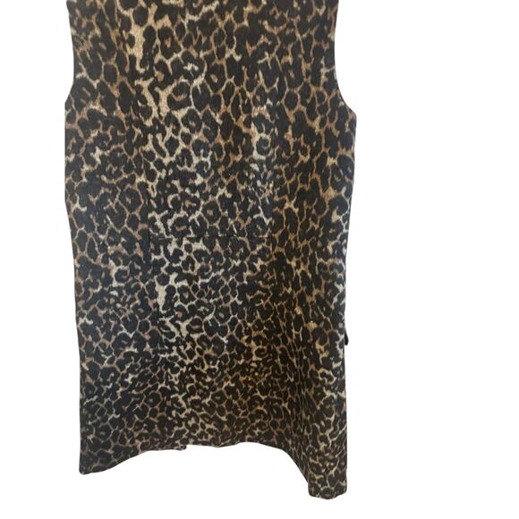Dolce Cabo Women's XSmall Brown Leopard Print Long Line Fleece Sleeveless Vest - Picture 8 of 11